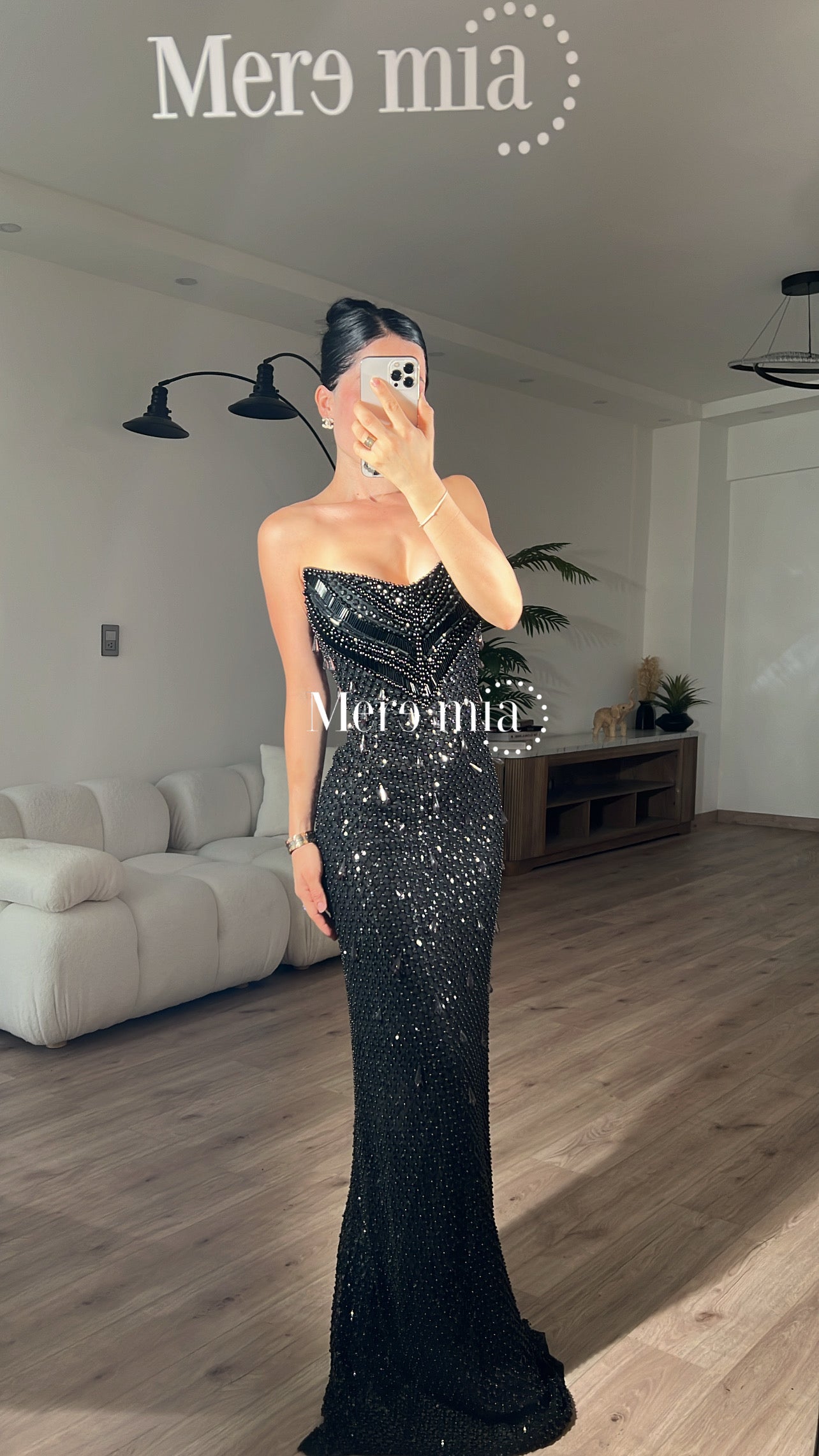 Vestido negro lent largo