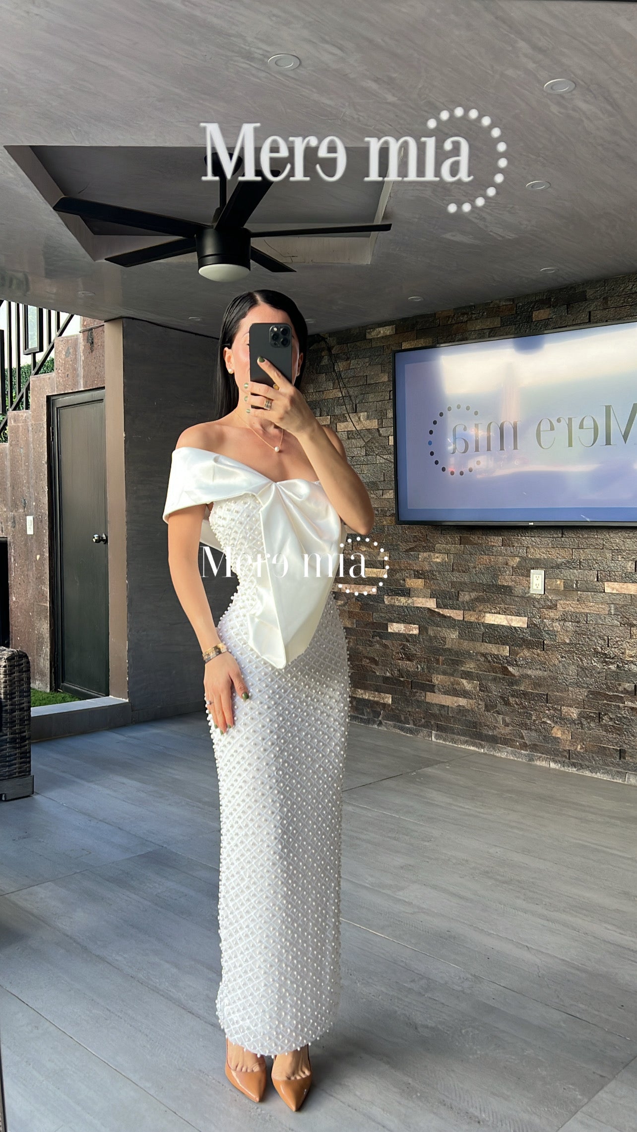 Vestido blanco esc hombro sat