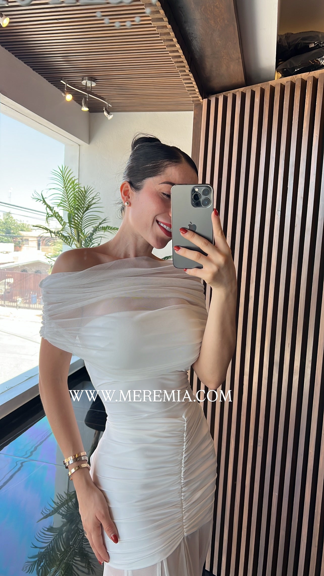 Vestido plisado hom