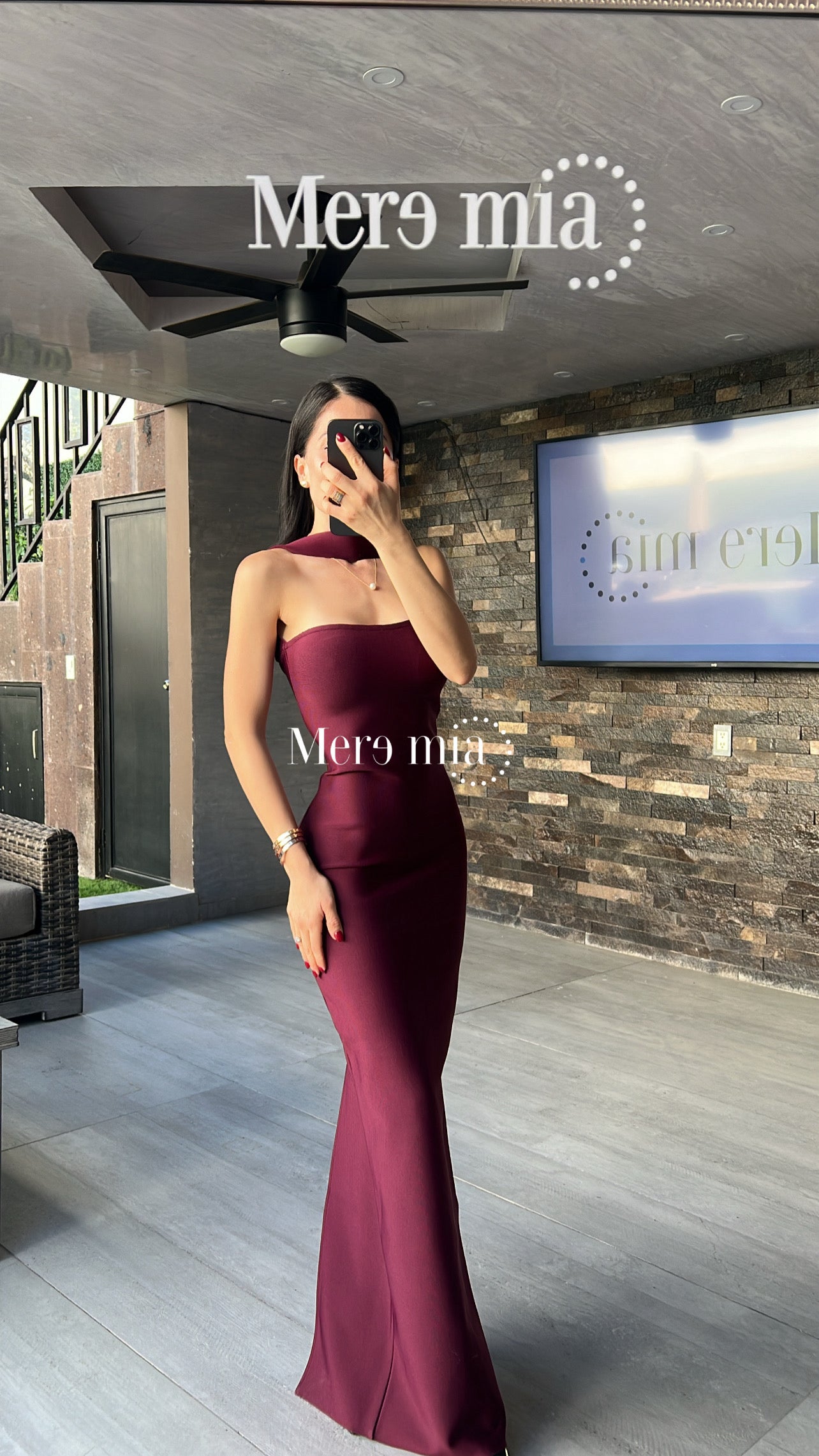 Vestido tinto halter