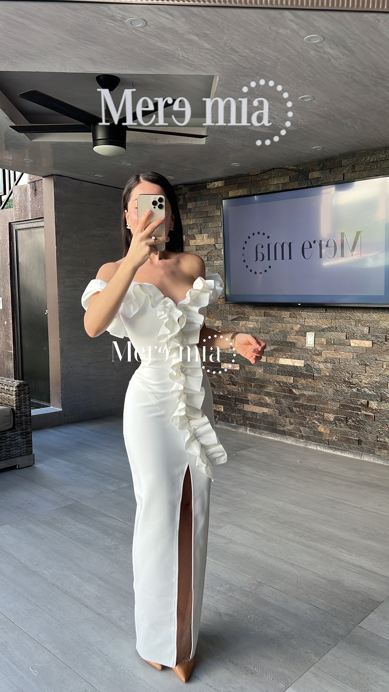 Vestido blanco esc cruzada