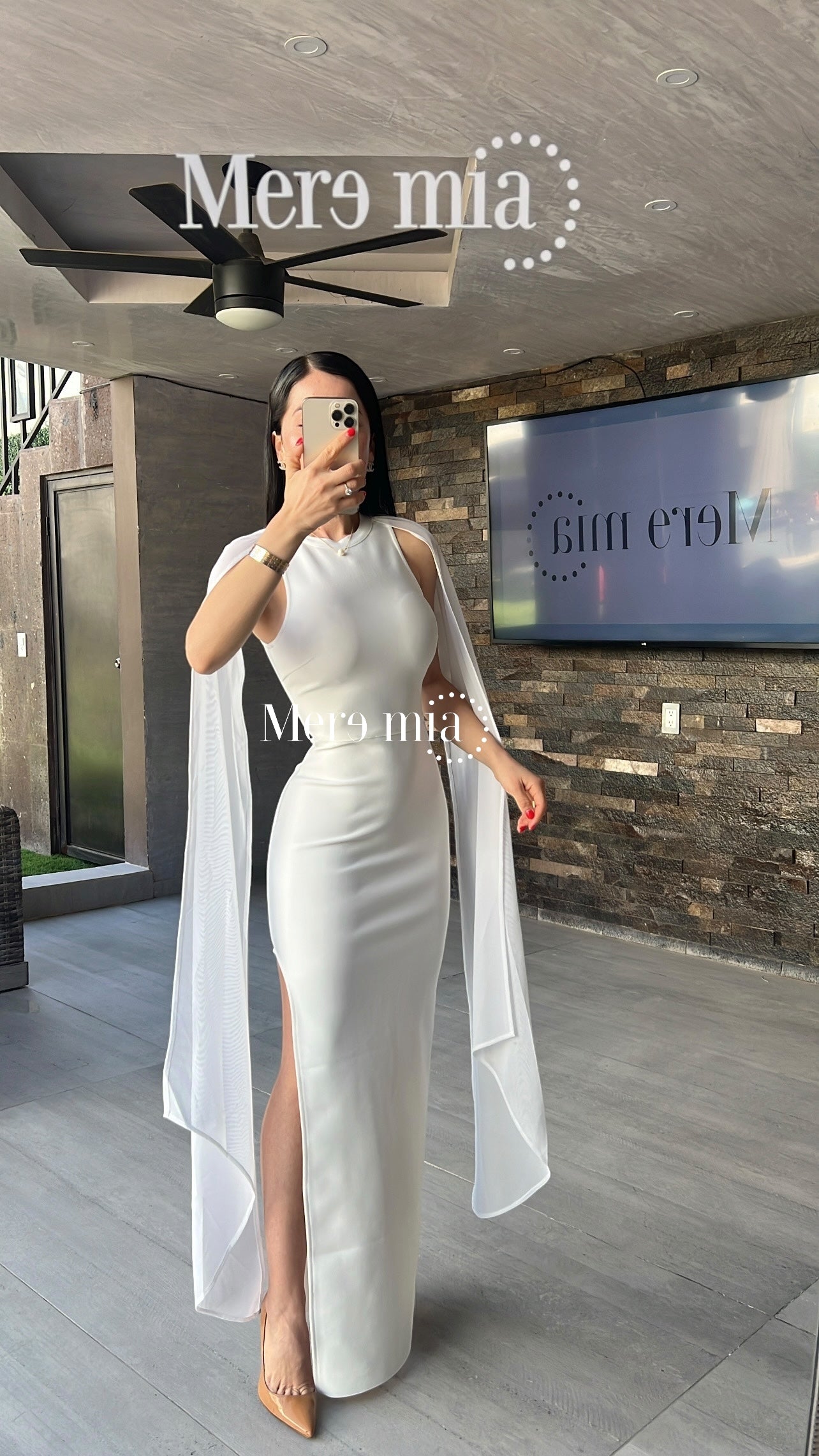 Vestido blanco mangas