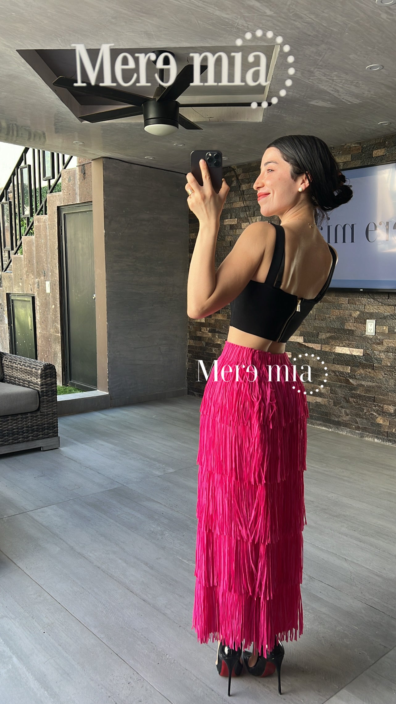 Falda barbas midi