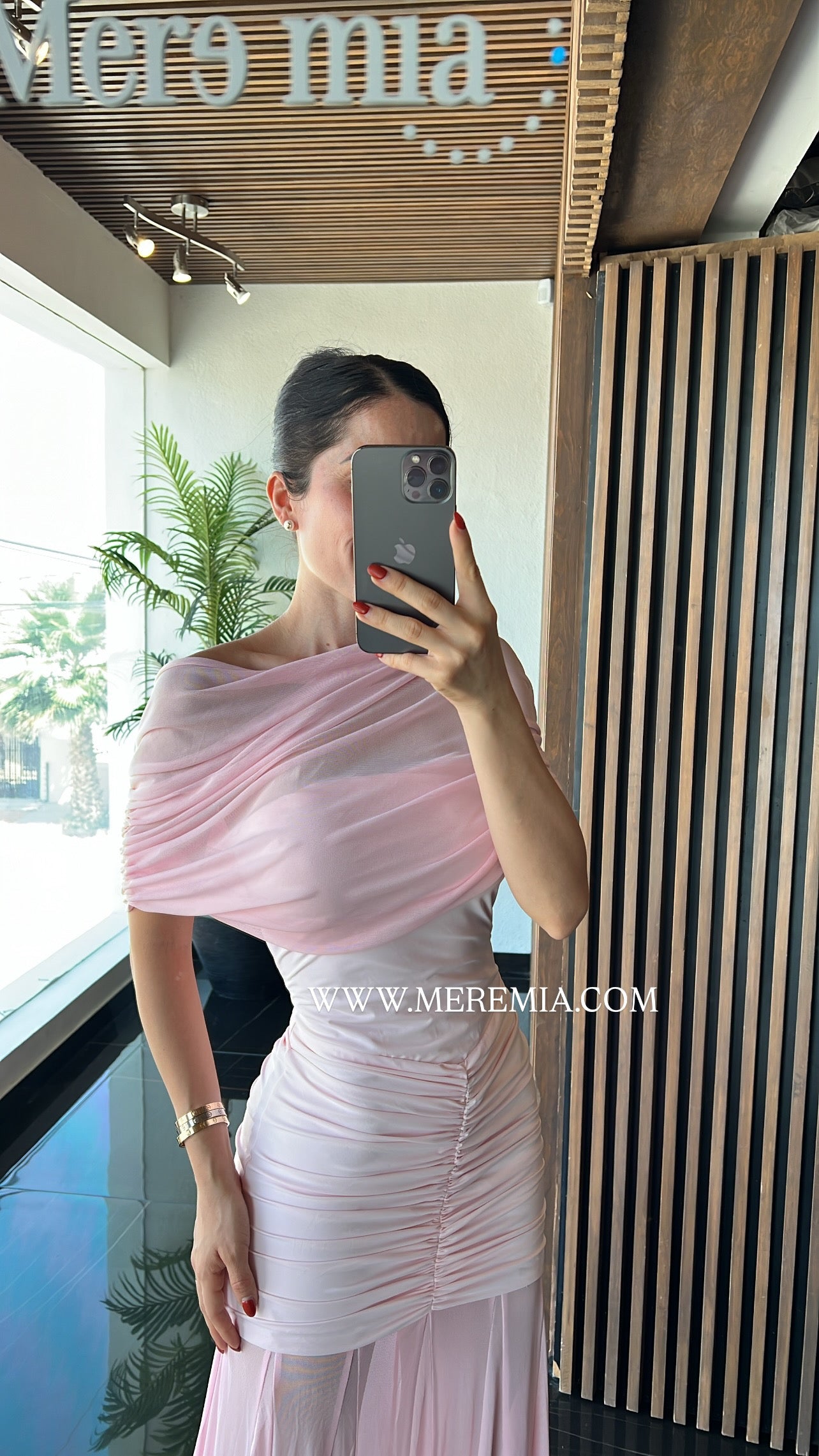 Vestido plisado hom