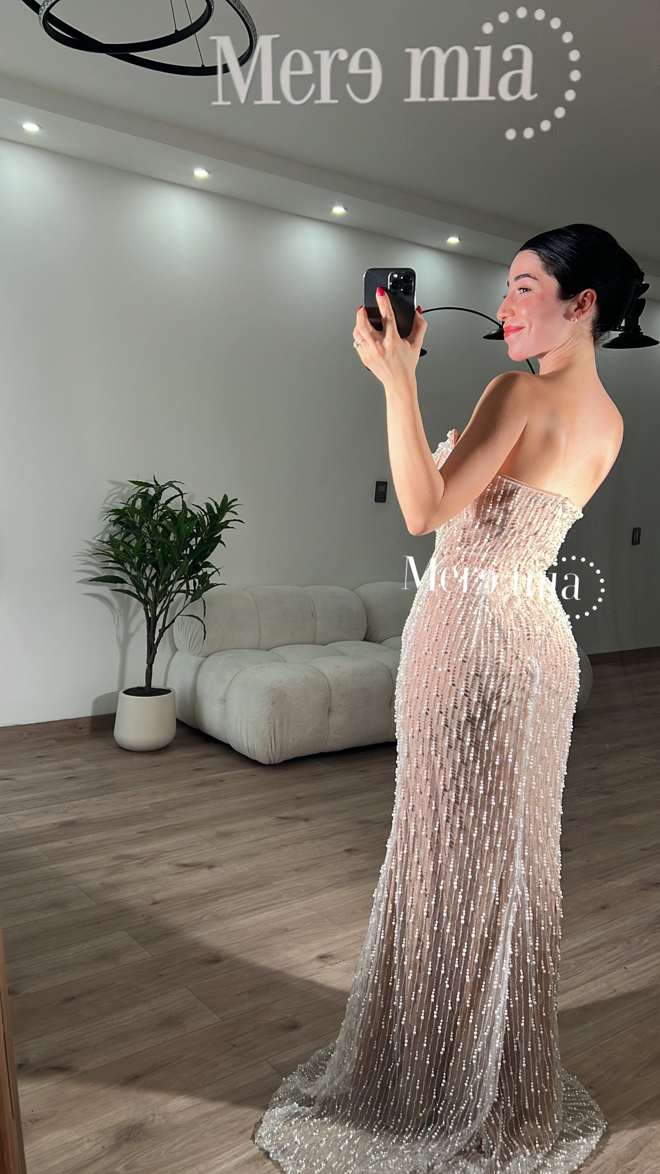 Vestido perlas gotas