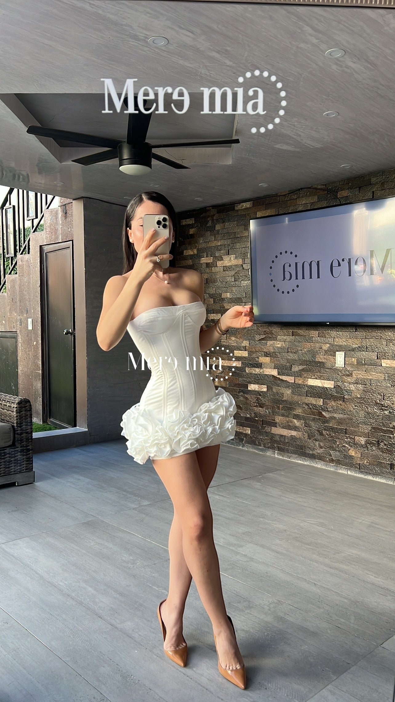 Vestido blanco flores ab