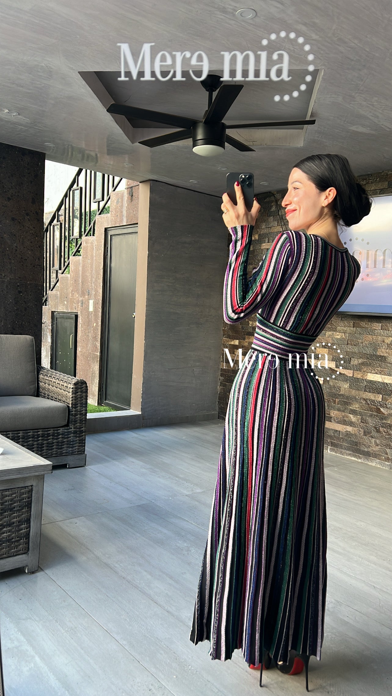 Vestido rayado obs V