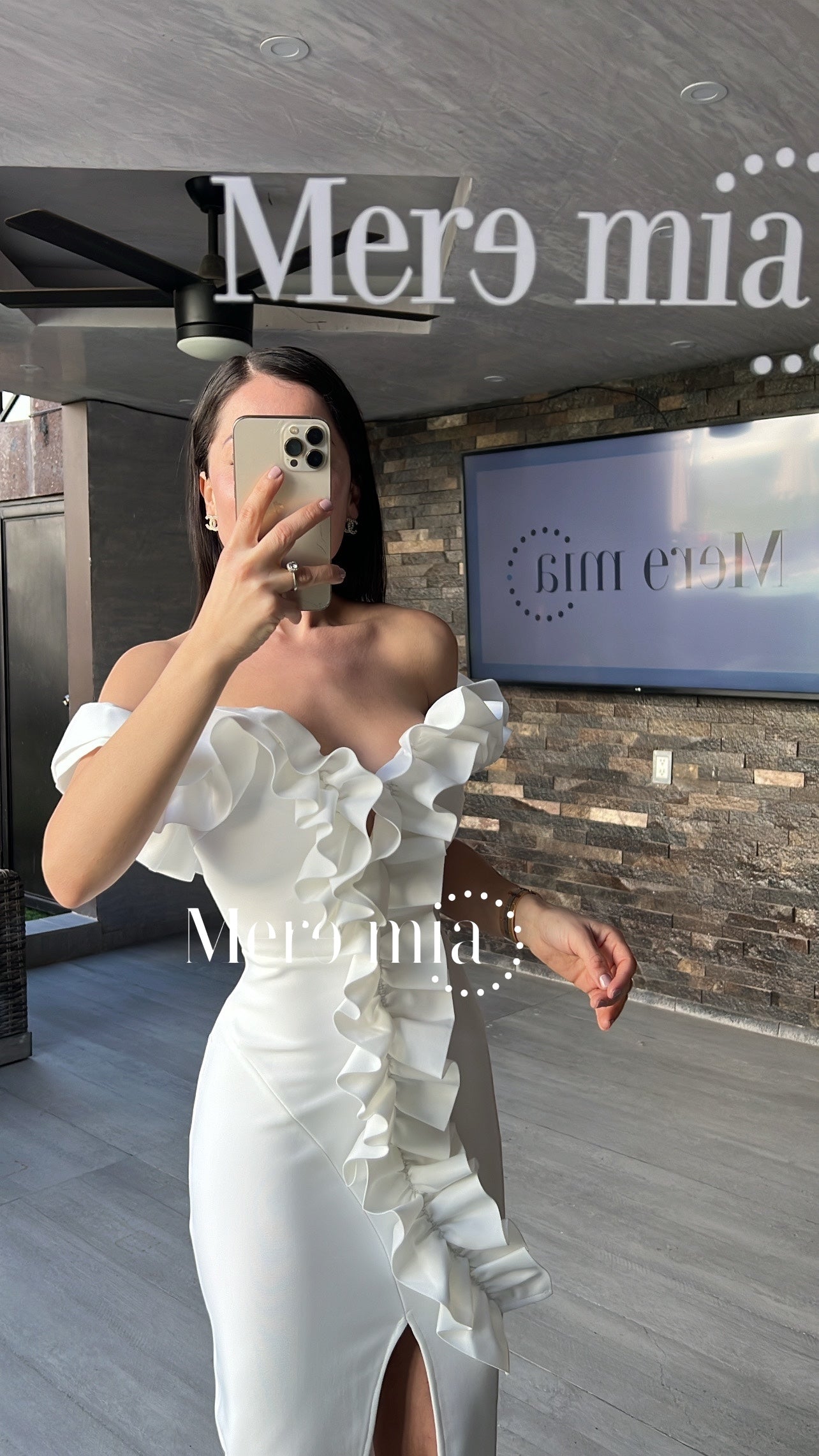 Vestido blanco esc cruzada