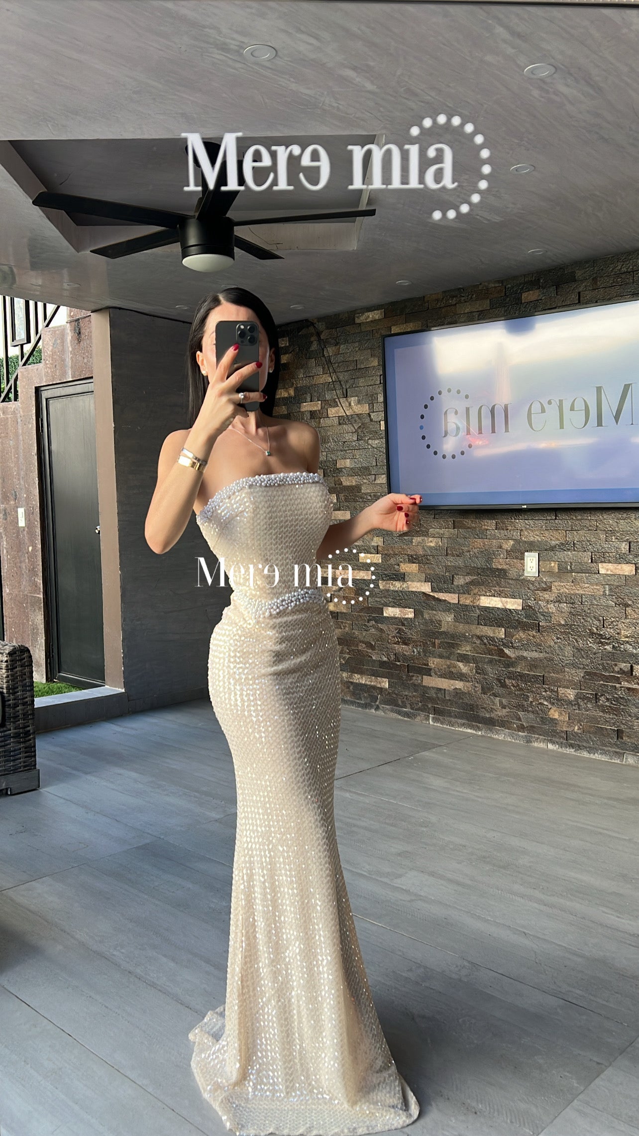 Vestido rose brilloso lent