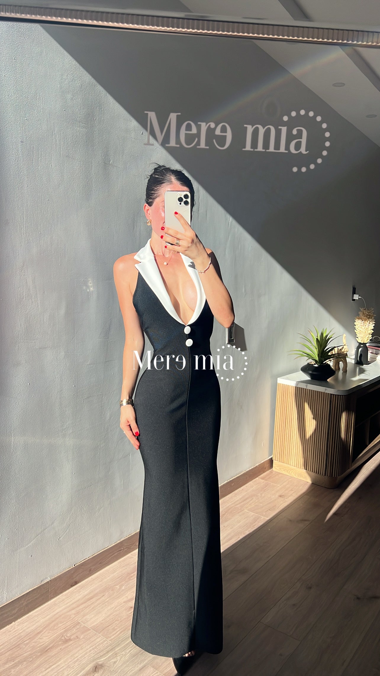 Vestido negro cuello bl