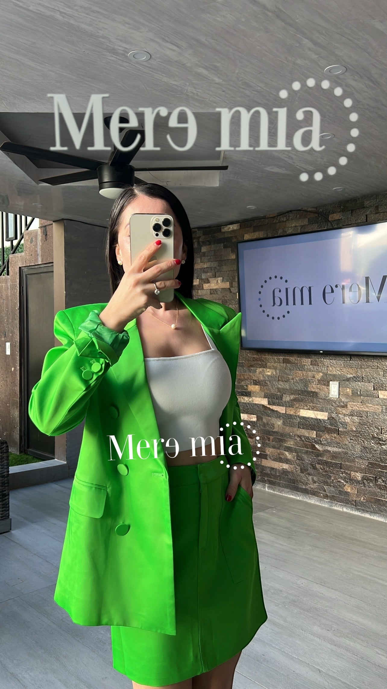 Conjunto verde sat falda