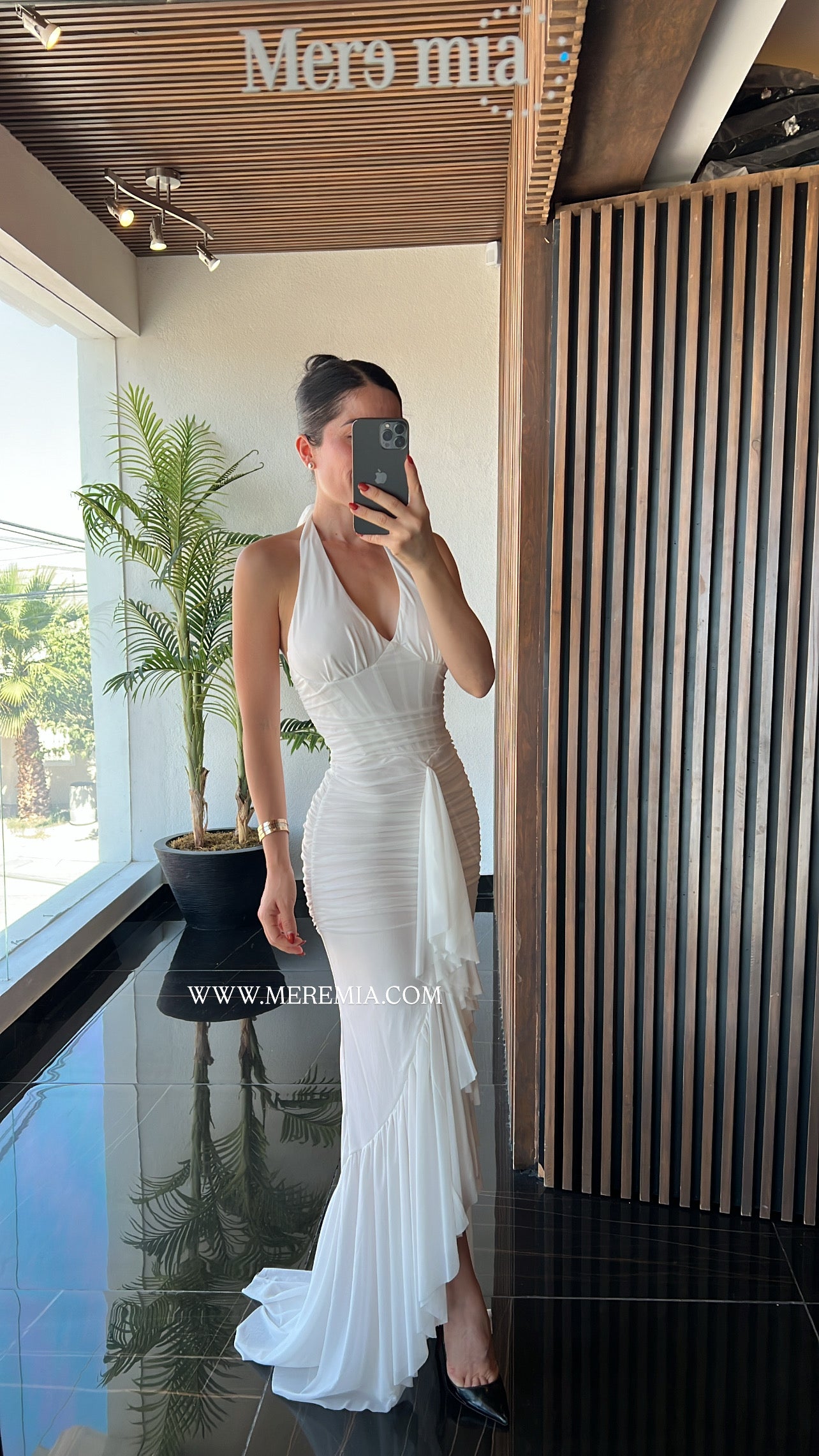 Vestido esc plisado midi