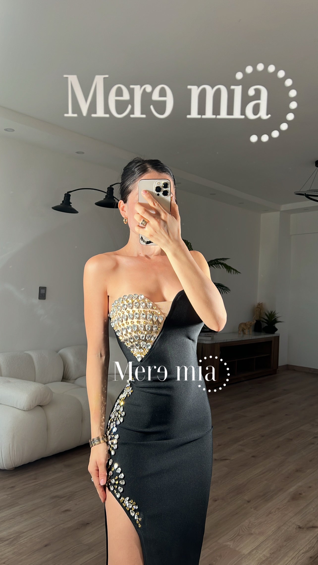 Vestido negro moka copa