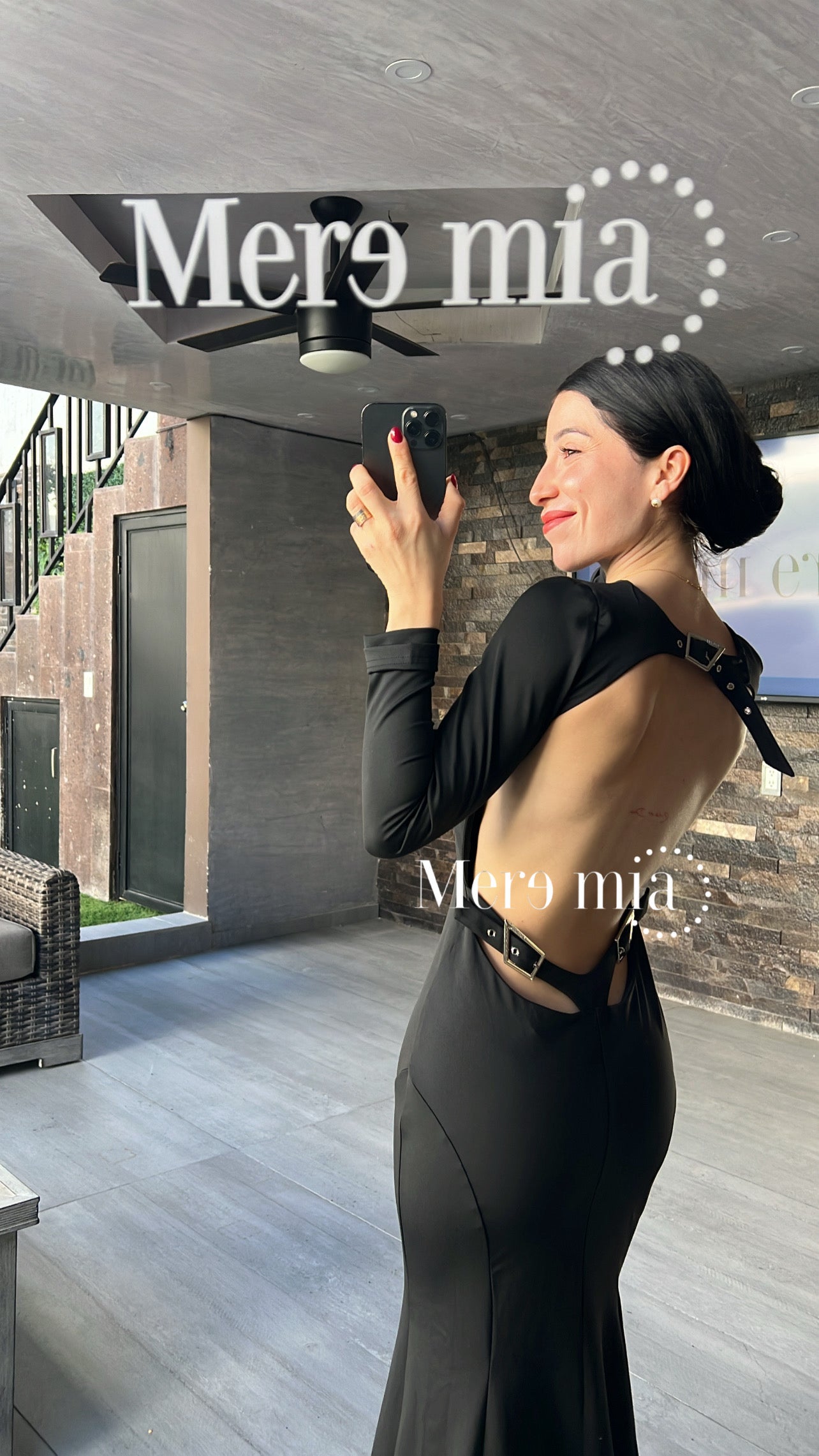 Vestido negro sin espalda