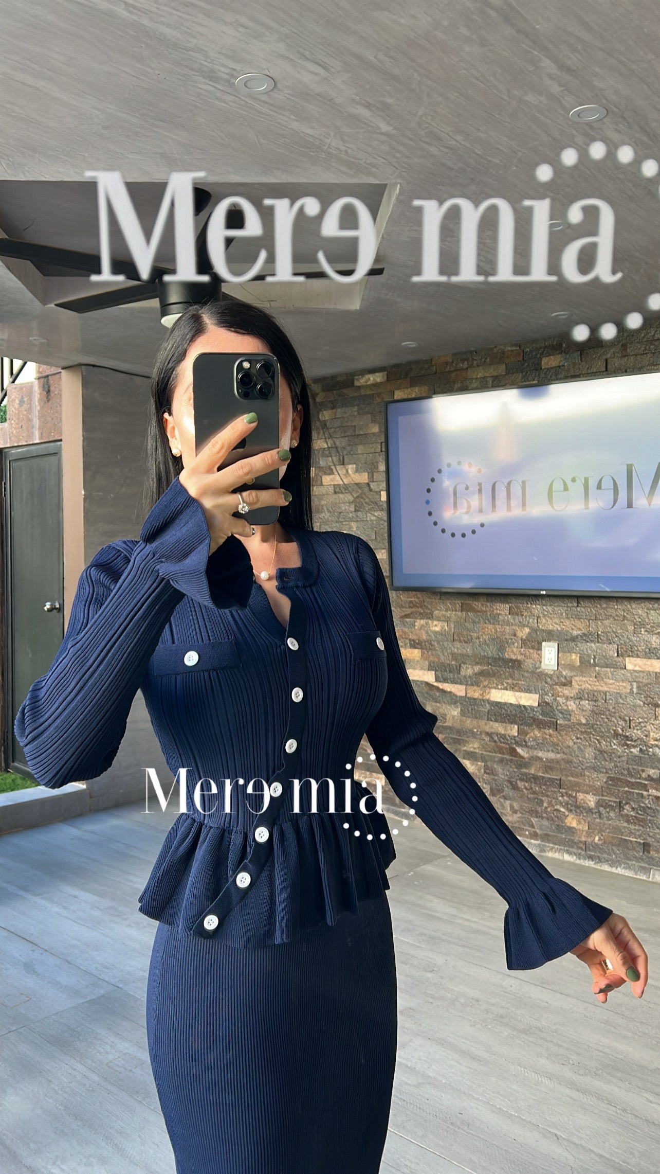 Conjunto azul marino olanes asim