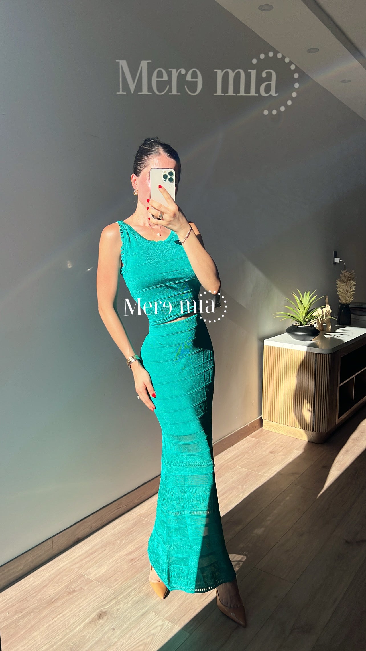 Conjunto verde knitted