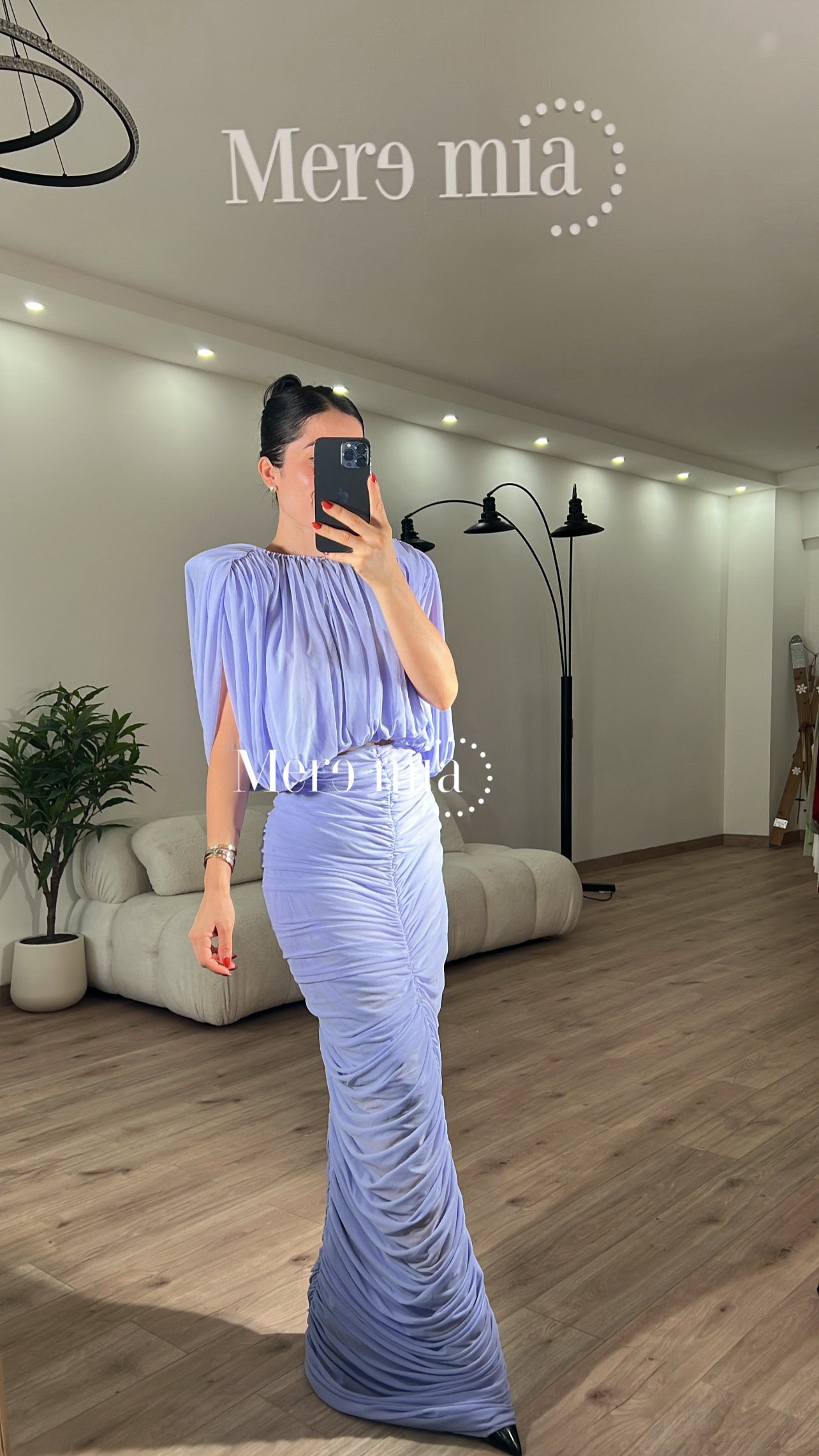 Vestido pliegues bombacho