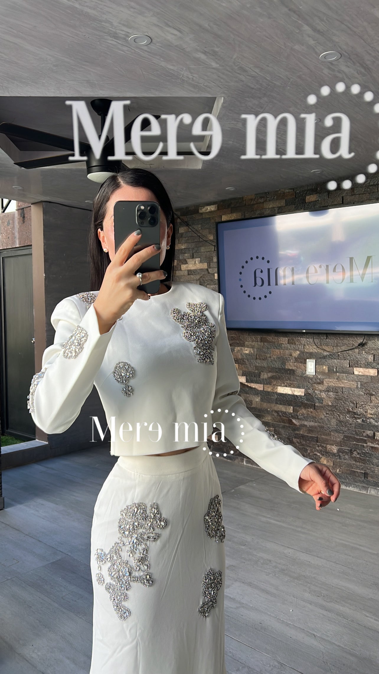 Conjunto blanco apl plata