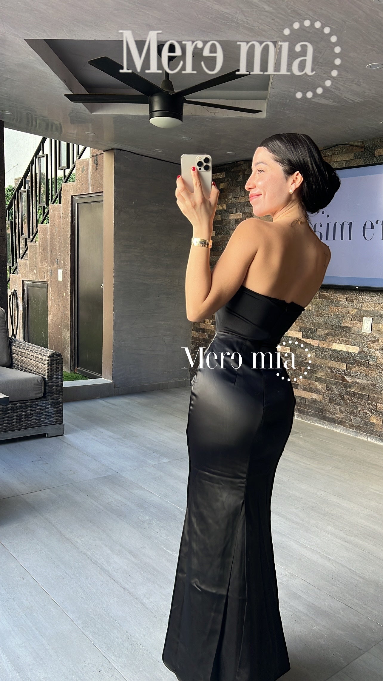 Vestido negro strapp largo