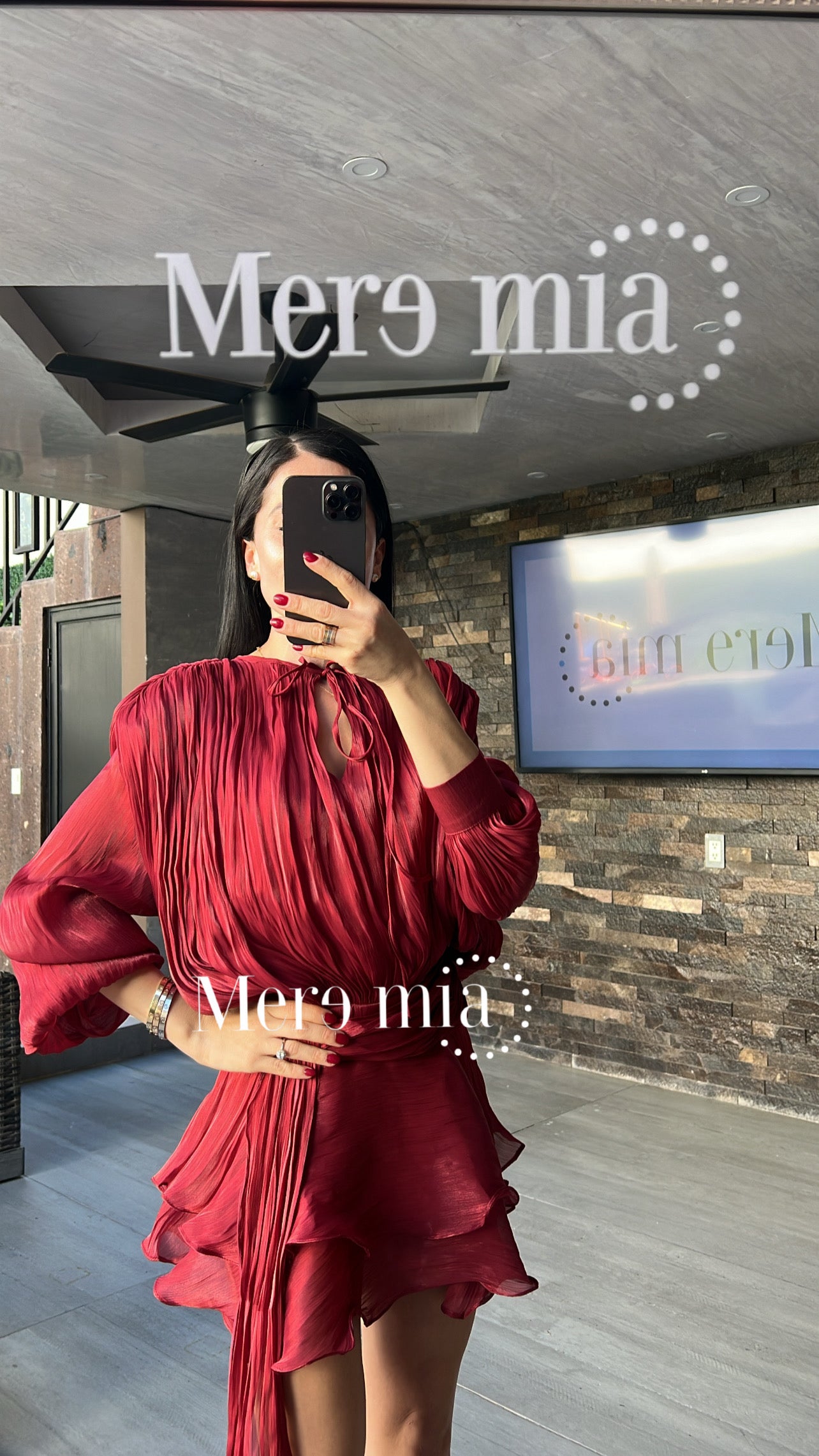Vestido rojo olanes