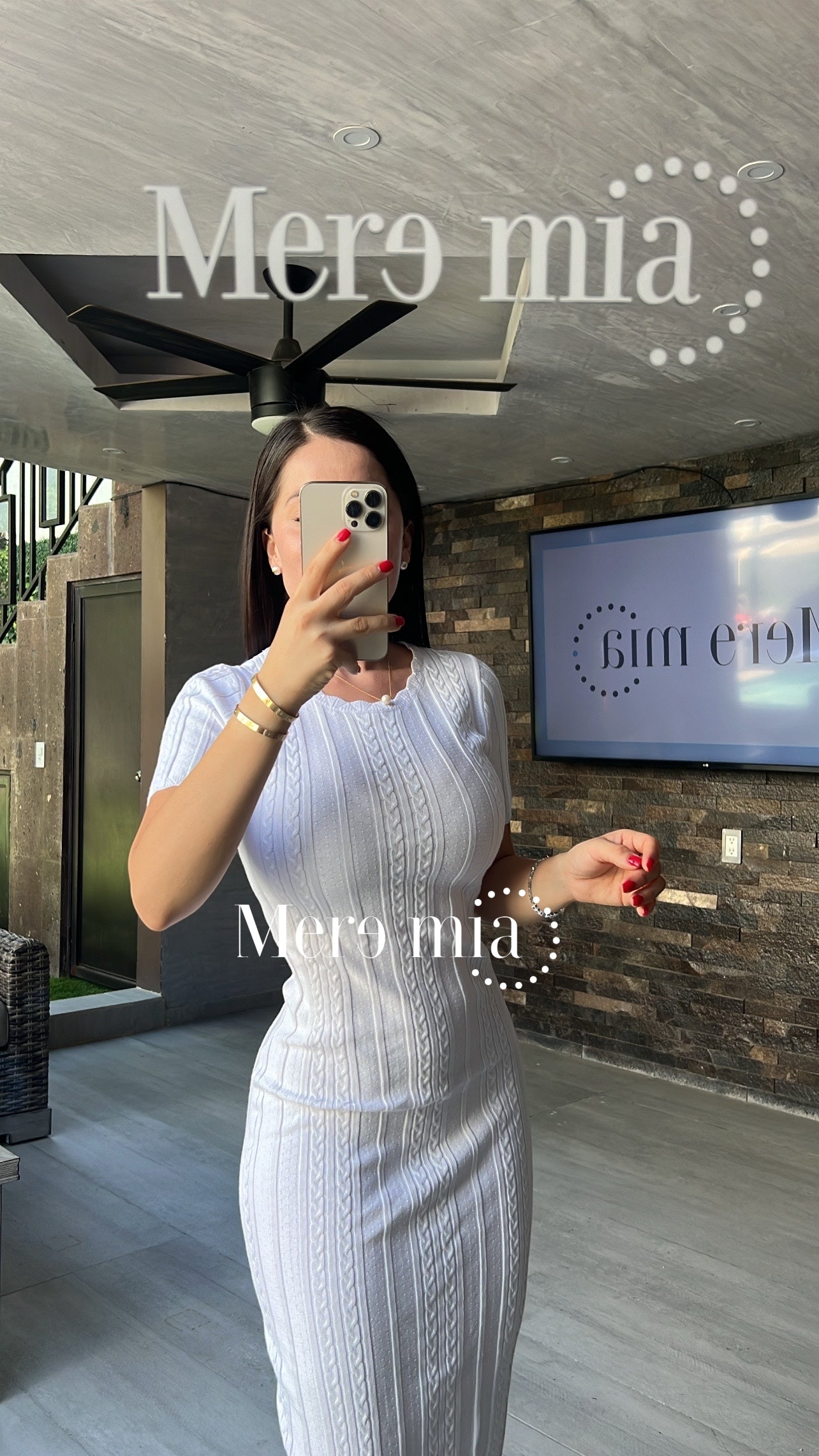 Vestido blanco mc rayas