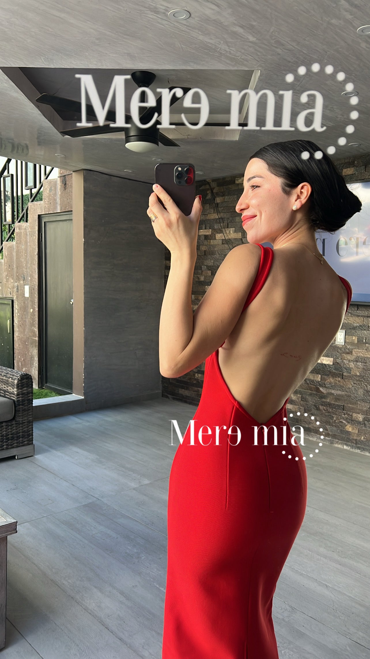 Vestido rayado escote V