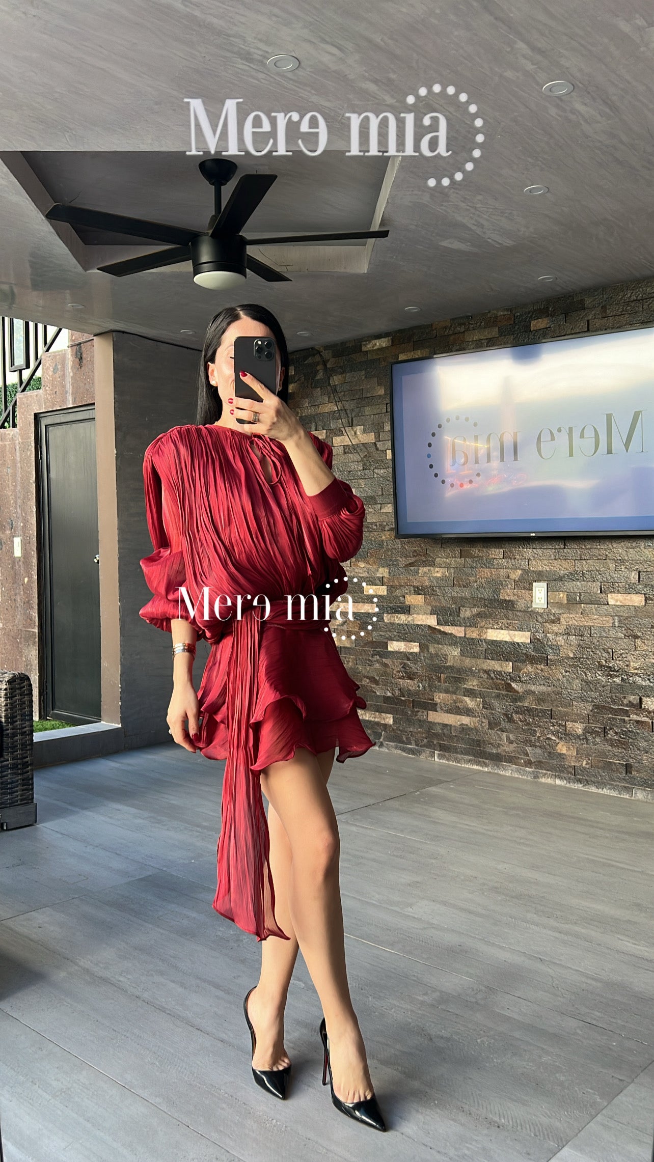 Vestido rojo olanes